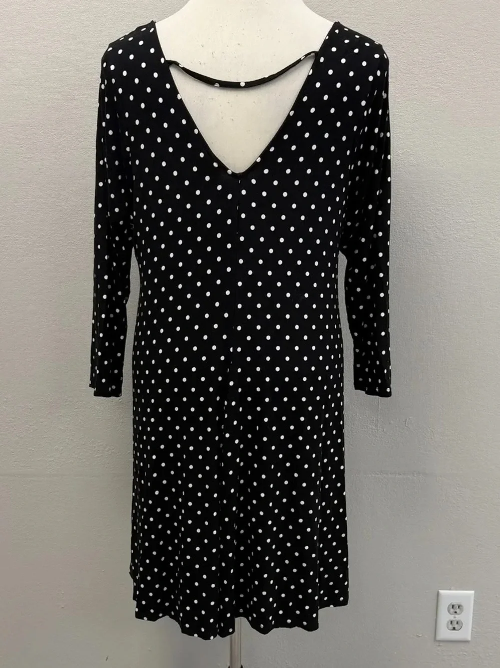 Torrid Black & White Polka Dot Jersey Midi Dress - New - Size 22/24 (3)